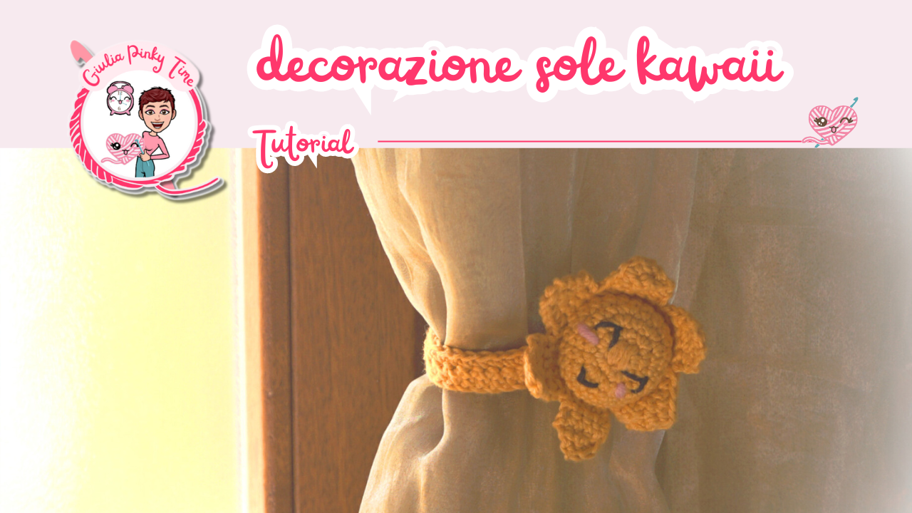 Tutorial: Fermatenda a forma di sole uncinetto 14 TUTORIAL sole kawaii 1