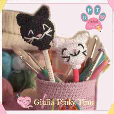 Animal deco pen - Testa gattino amigurumi 3 Animal Deco Pen - testa gattino amigurumi