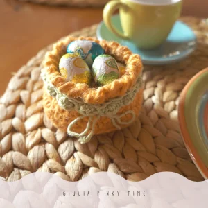 Tutorial uncinetto pasqua - Mini cestino in juta 
