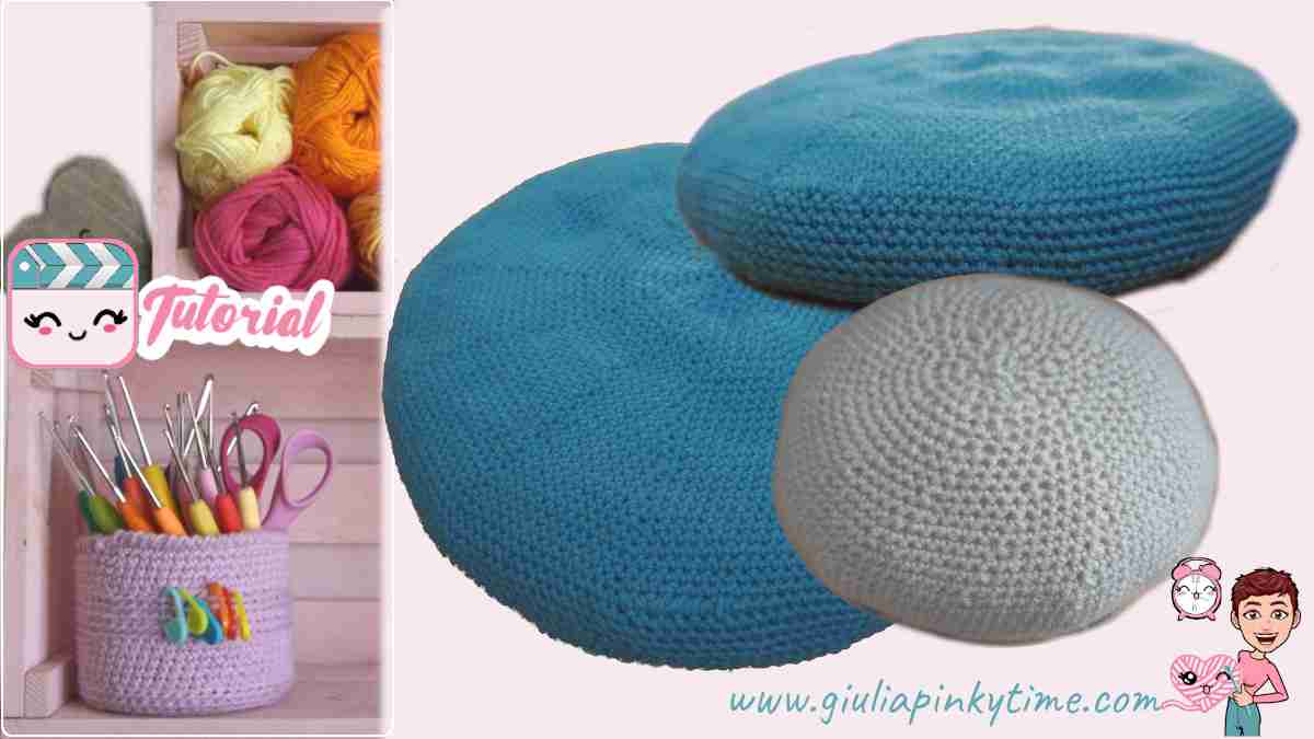 Tutorial cuscino rotondo all'uncinetto 11 TUTORIAL UNCINETTO cuscini rotondi
