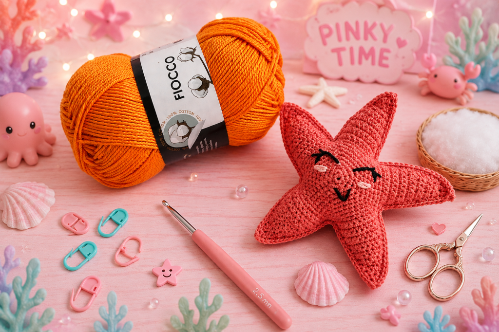 Stella Marina Uncinetto Tutorial 2 decorazioni marine kawaii dai colori pastello.