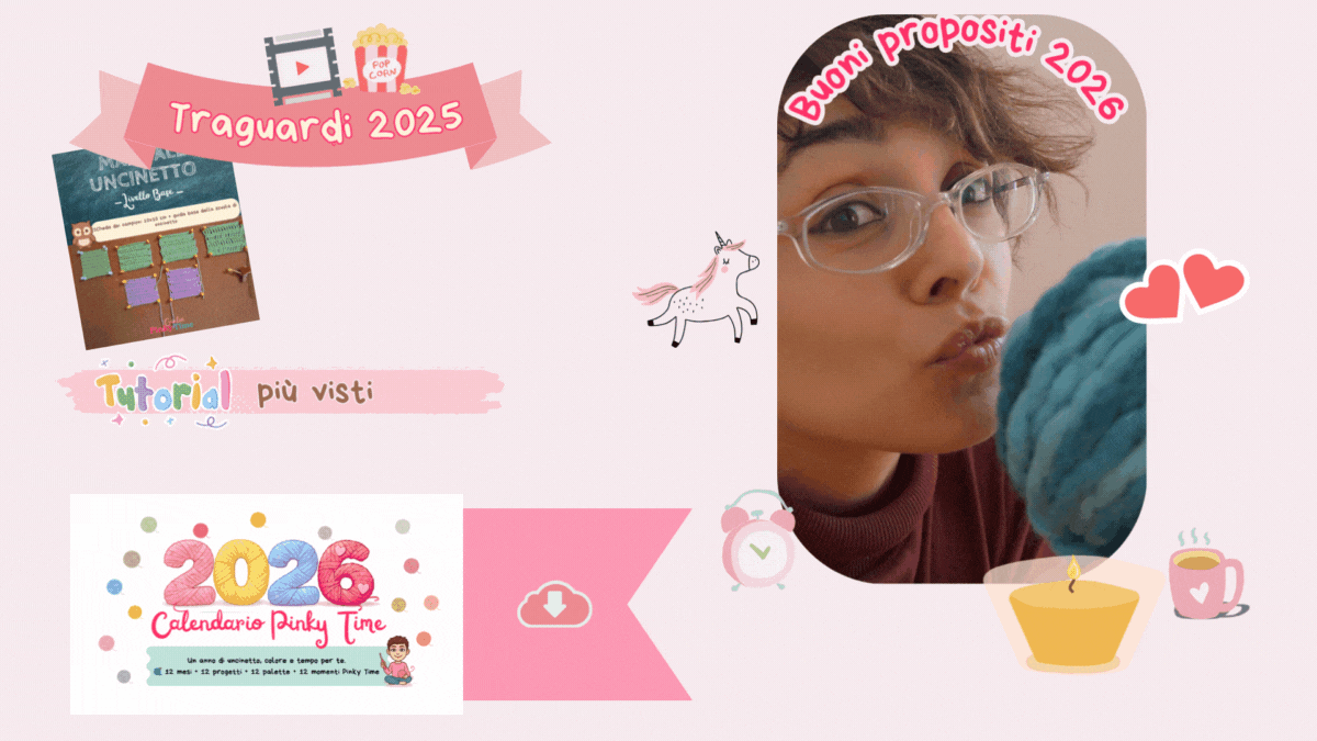 Calendario creativo uncinetto: gennaio, discernimento e Pinky Time